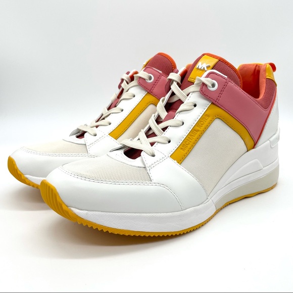 Michael Kors MK Georgie Wedge Platfrom Trainers - Picture 9 of 12